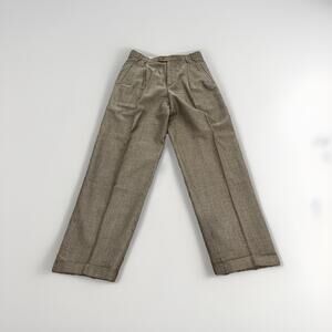 ZANELLA WOOL SILK MENS DRESS PANTS 30x30 TAN PATTERN RP $300+ ITALY